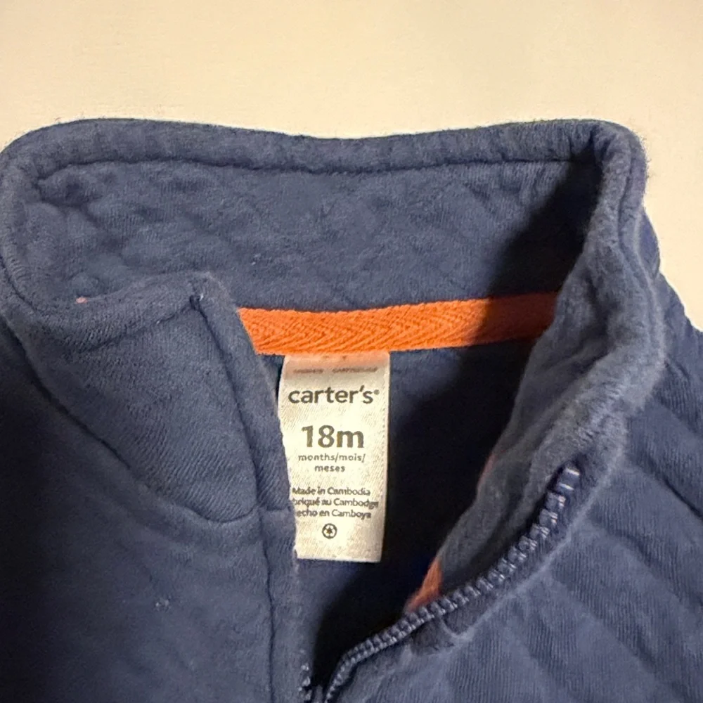 Carter's Blue Bodysuit and Quilted Vest Set